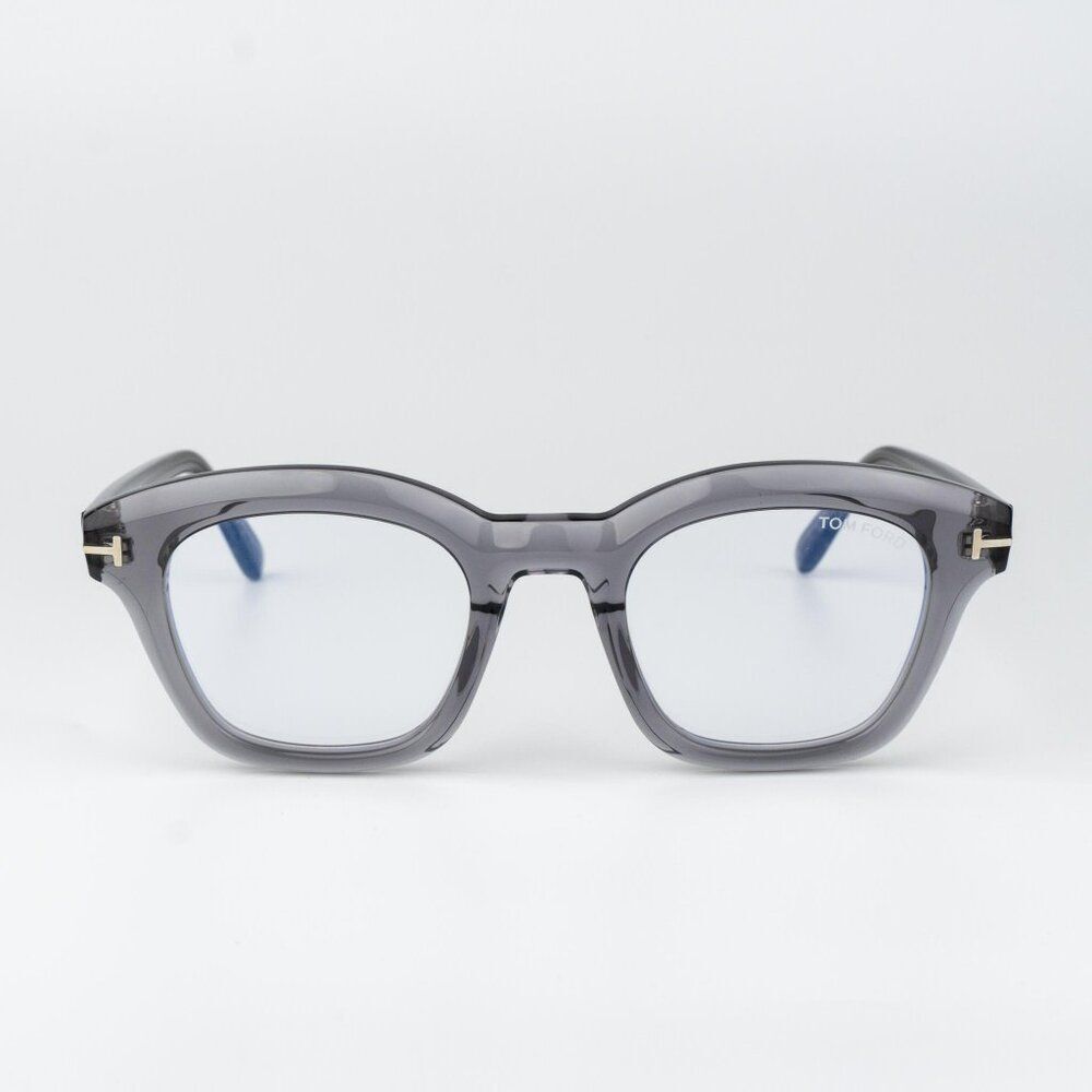 Tom Ford Men Eyeglasses Transparent Grey Blue Light Block FT5961-B 020